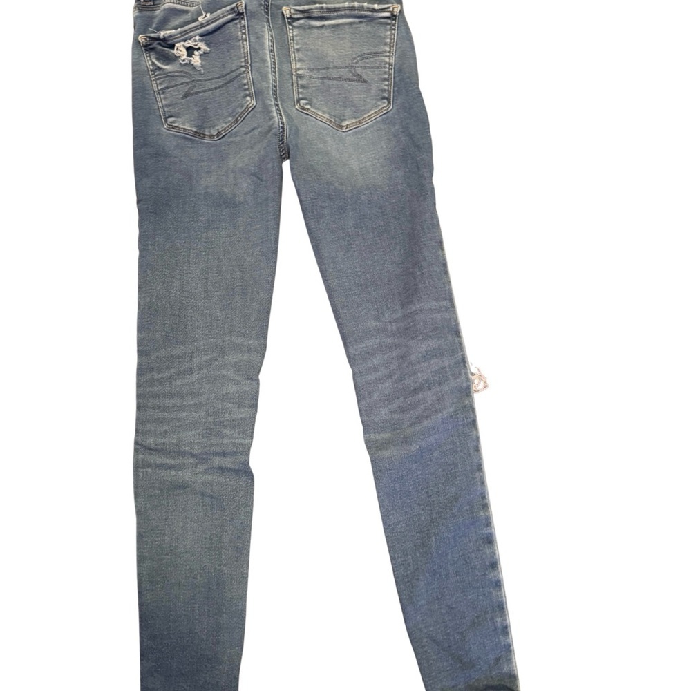 American Eagle Next Level Ripped High Waisted Jegging 2 - Picture 2 of 6